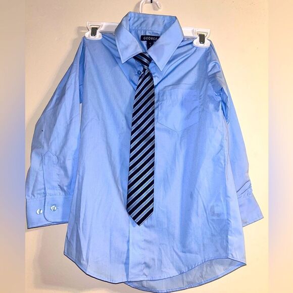 NWT long sleeve button up with tie size 8 - Picture 1 of 4